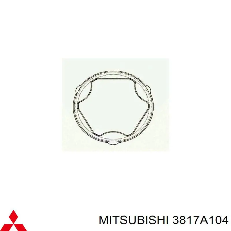 Osłona przegubu homokinetycznego półosi przedniej wewnętrzna Mitsubishi 3817A104 cena, od 22,44 USD