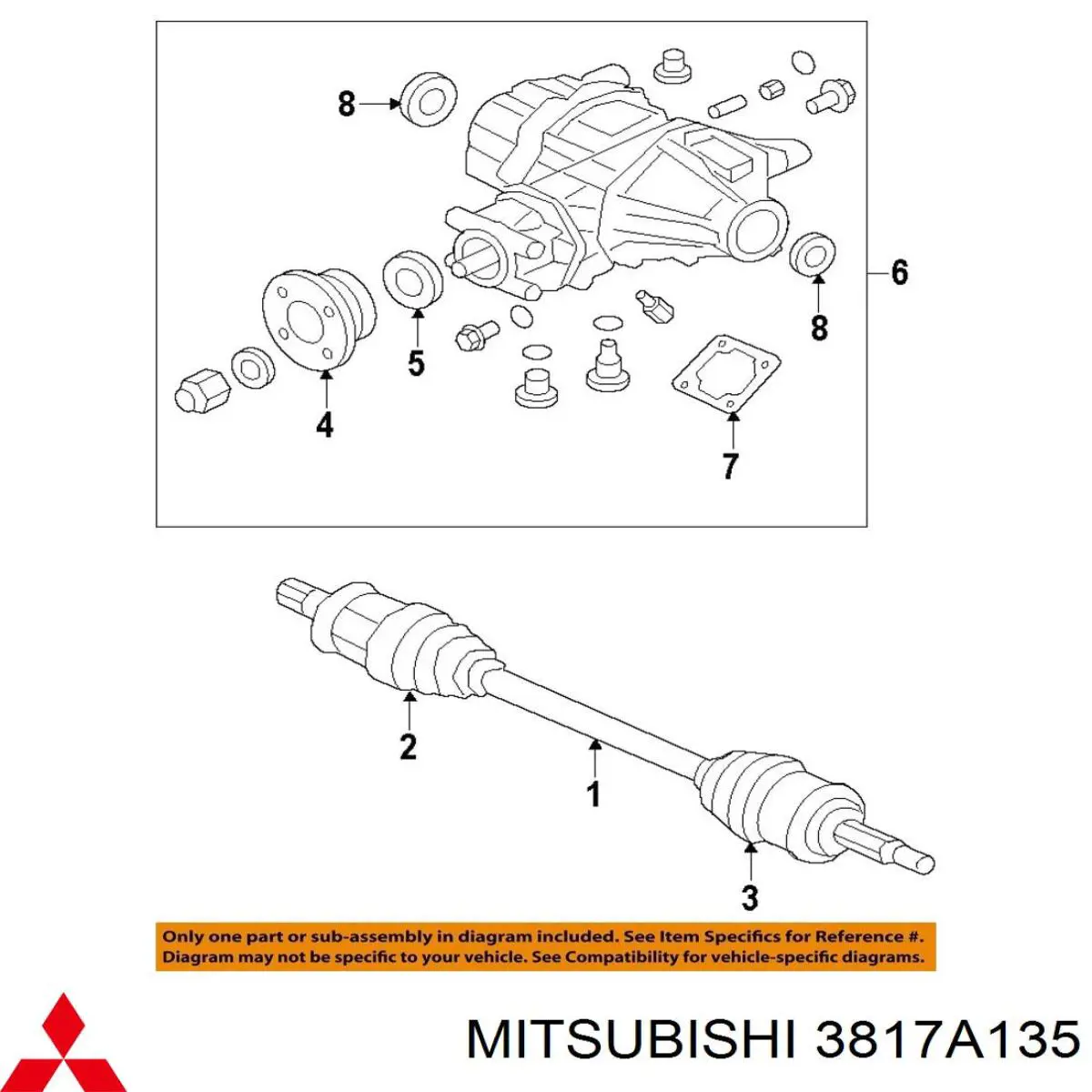 Do koszyka 3817A135 Mitsubishi Osłona przegubu homokinetycznego półosi przedniej wewnętrzna