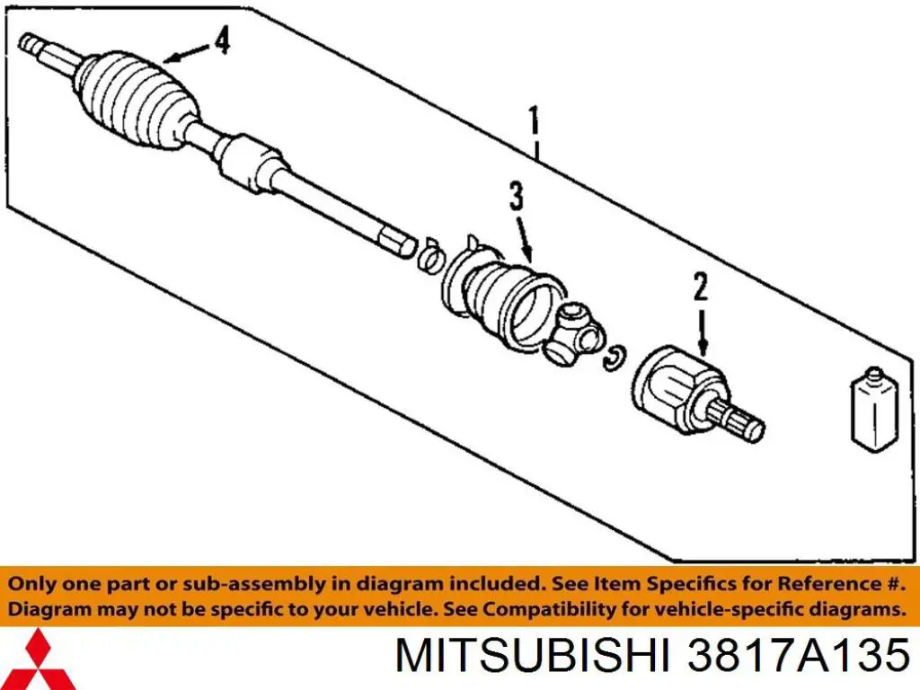 Osłona przegubu homokinetycznego półosi przedniej wewnętrzna Mitsubishi 3817A135 cena, od 23,32 USD