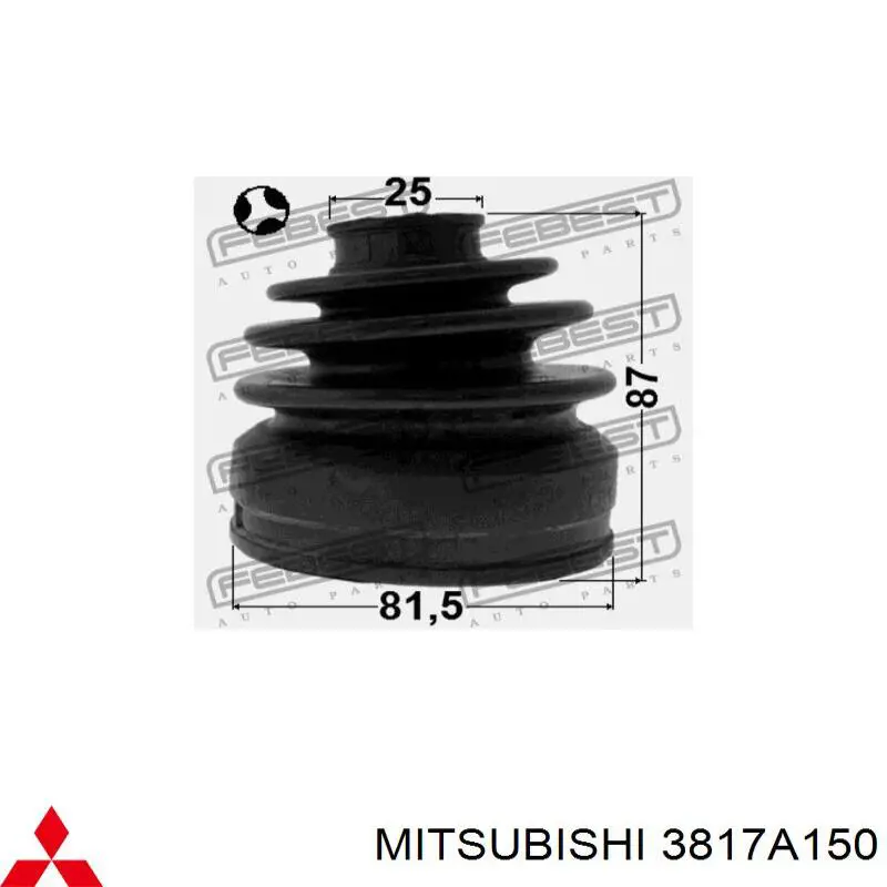Do koszyka 3817A150 Mitsubishi Osłona przegubu homokinetycznego półosi przedniej wewnętrzna