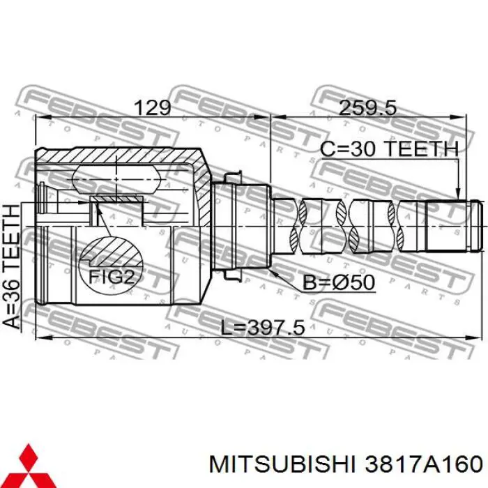 Do koszyka MTIRCW6 Asva Przegub homokinetyczny wewnętrzny przedni prawy