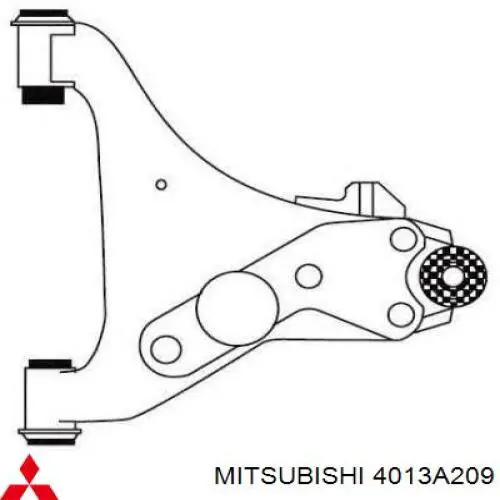 Do koszyka 4013A209 Mitsubishi Wahacz zawieszenia przedniego dolny lewy