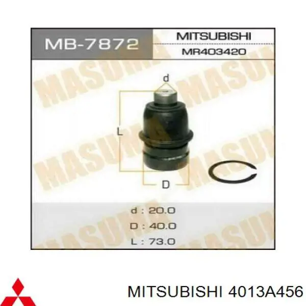 Osłona sworznia wahacza dolnego = osłona sworznia zwrotnicy dolnego  (dwie nazwy) Mitsubishi 4013A456 cena, od 7,91 USD