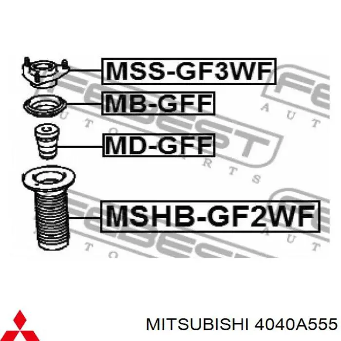 Osłona amortyzatora przedniego Mitsubishi 4040A555 cena, od 21,12 USD