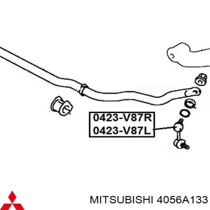 Do koszyka 4056A133 Mitsubishi Łącznik stabilizatora przedniego lewy