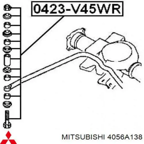 Do koszyka 4056A138 Mitsubishi Łącznik stabilizatora tylnego