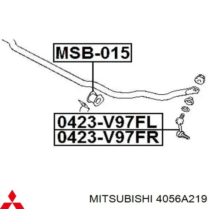 4056A219 Mitsubishi Tuleja stabilizatora przedniego