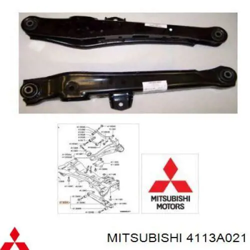 4113A021 Mitsubishi Wahacz zawieszenia tylnego poprzeczny