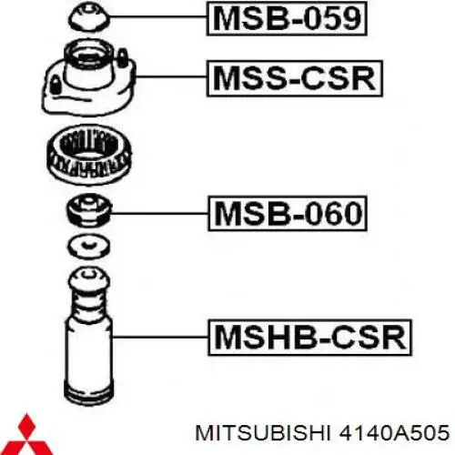 4140A505 Mitsubishi Poduszka amortyzatora tylnego