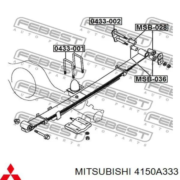 4150A333 Mitsubishi Strzemię resoru