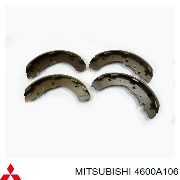 Do koszyka 4600A106 Mitsubishi Klocki hamulcowe tylne bębnowe