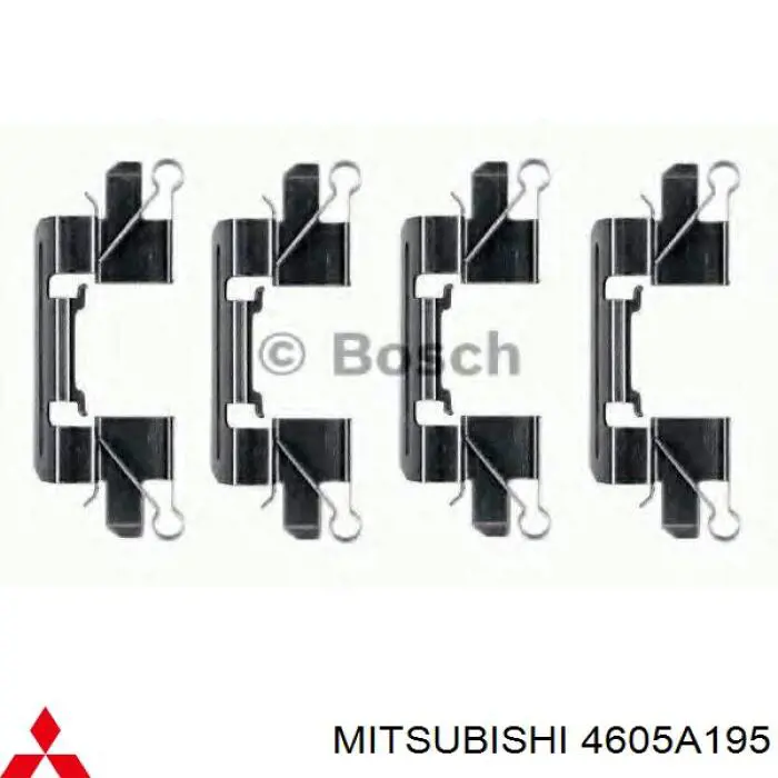 4605A195 Mitsubishi Zestaw sprężynek do mocowania klocków tarczowych przednich