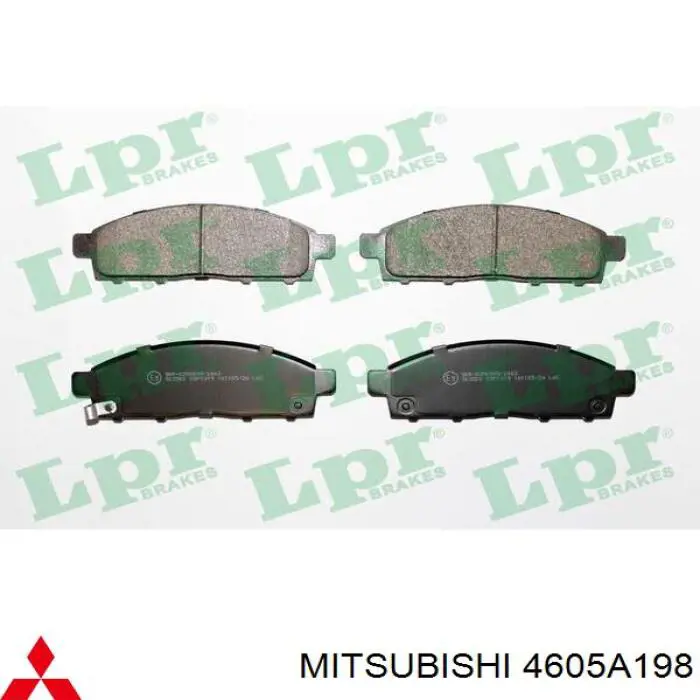 Klocki hamulcowe przednie tarczowe Mitsubishi 4605A198 cena, od 27,38 USD