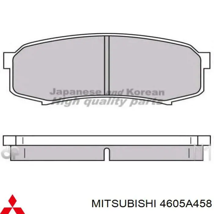 Okładziny (klocki) do hamulców tarczowych tylne Mitsubishi 4605A458 cena, od 18,63 USD