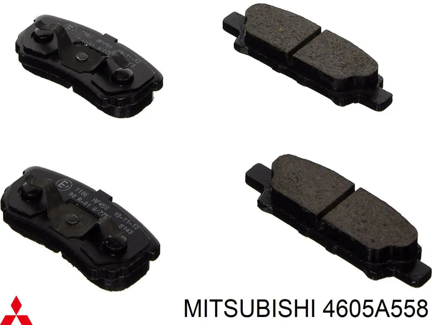 Do koszyka 4605A558 Mitsubishi Okładziny (klocki) do hamulców tarczowych tylne