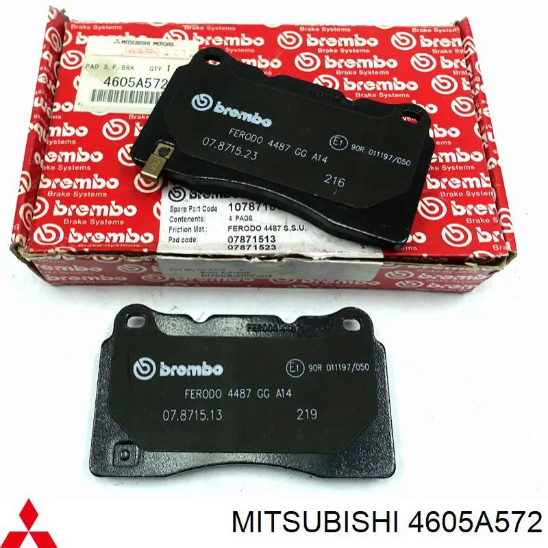 4605A572 Mitsubishi klocki hamulcowe przednie tarczowe