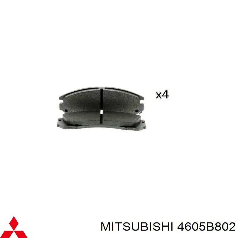 Do koszyka 4605B802 Mitsubishi Klocki hamulcowe przednie tarczowe