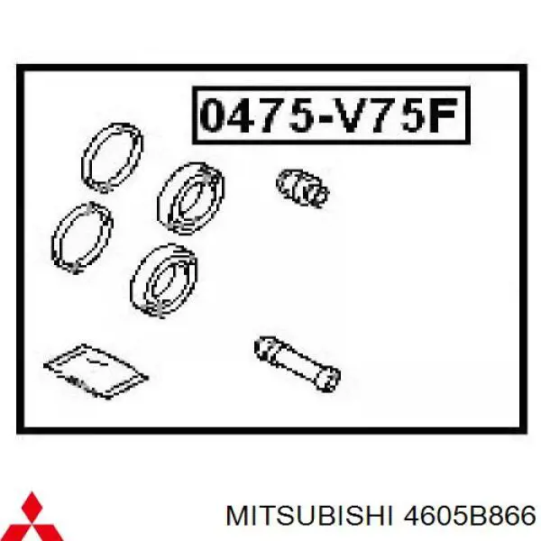 Zestaw naprawczy zacisku hamulcowego przedniego Mitsubishi 4605B866 cena, od 10,03 USD