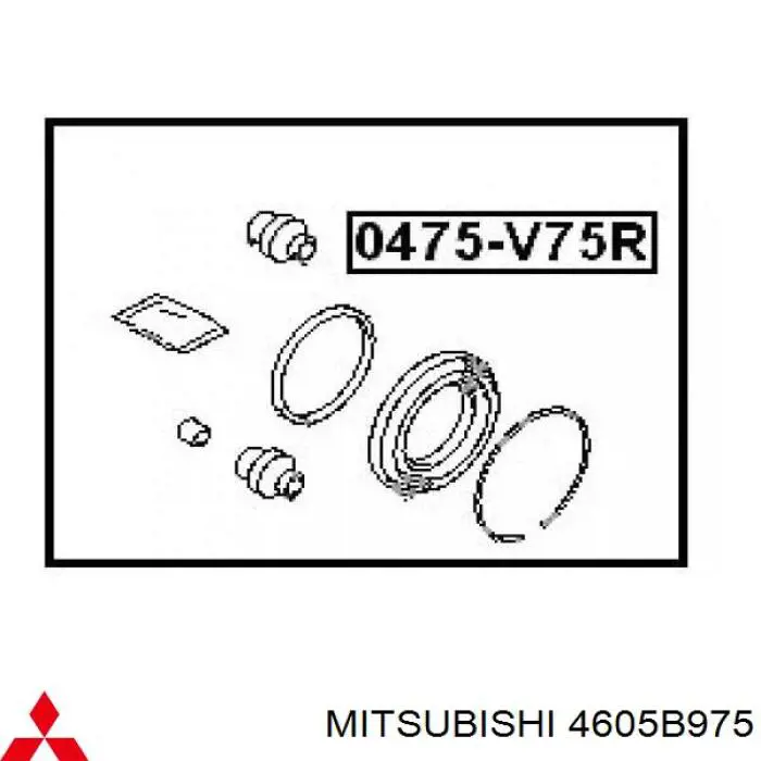 Zestaw naprawczy zacisku hamulcowego tylnego Mitsubishi 4605B975 cena, od 10,37 USD