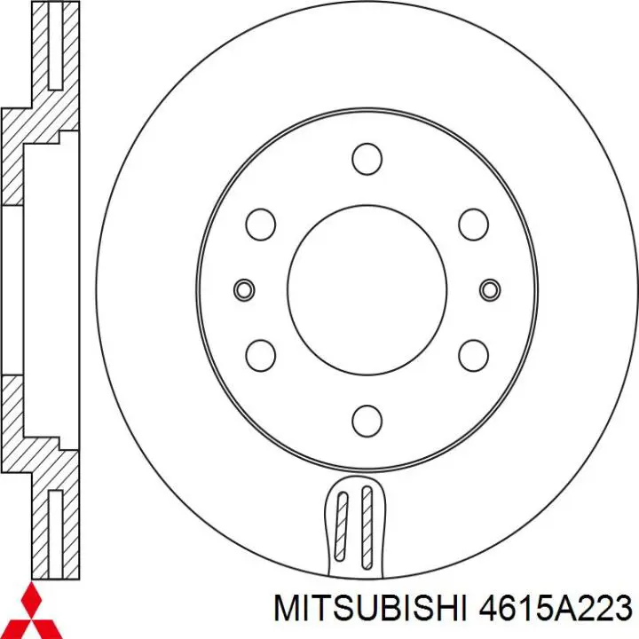 4615A223 Mitsubishi Tarcza hamulcowa przednia
