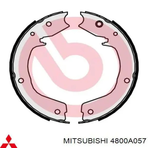 Klocki hamulcowe tylne bębnowe Mitsubishi 4800A057 cena, od 41,72 USD