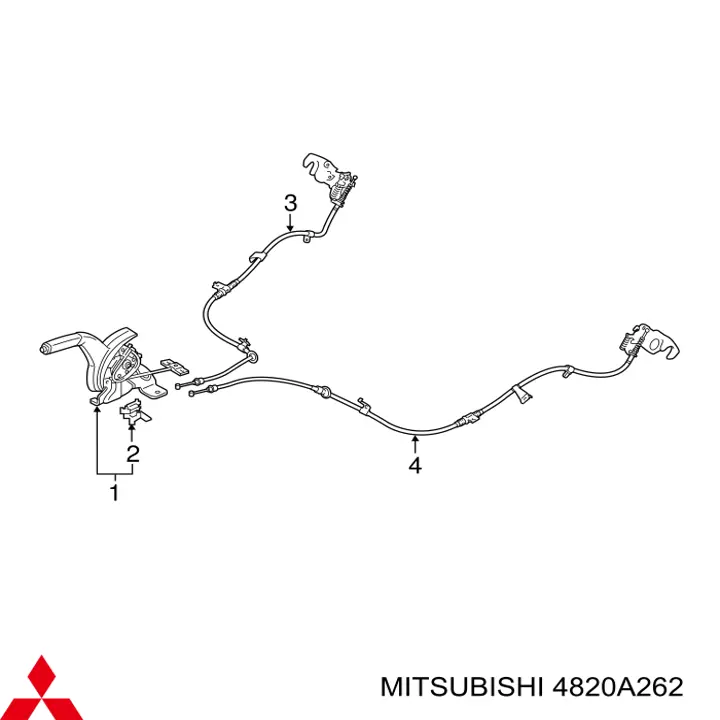 4820A262 Mitsubishi Linka hamulca ręcznego tylna prawa