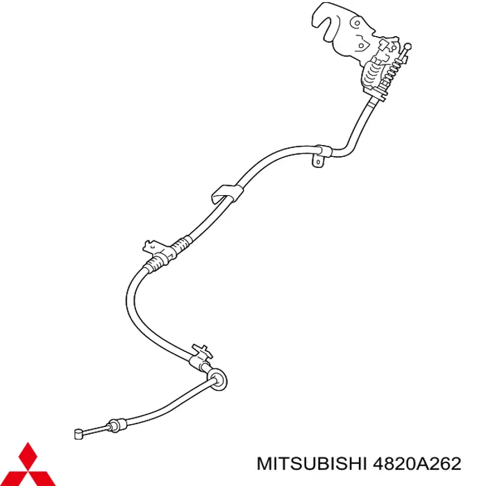 Linka hamulca ręcznego tylna prawa Mitsubishi 4820A262 cena, od 17,56 USD