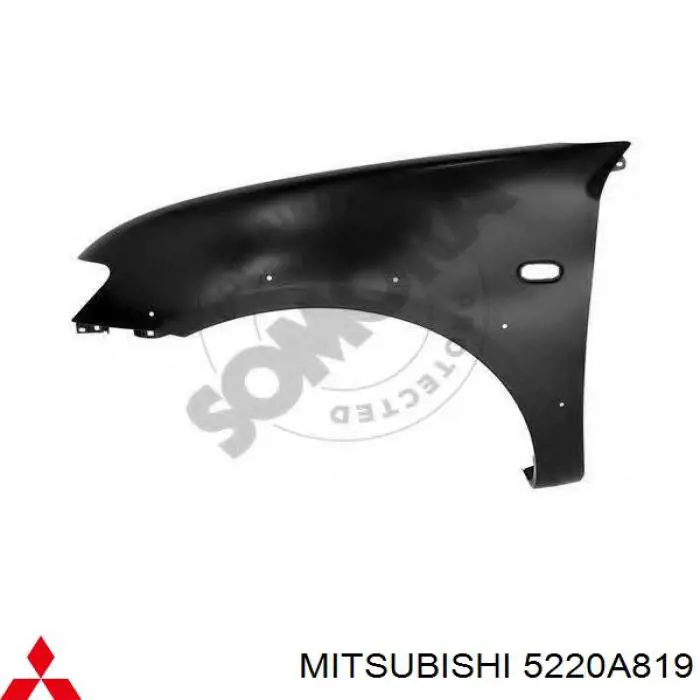 Błotnik przedni lewy Mitsubishi 5220A819 cena, od 234,95 USD