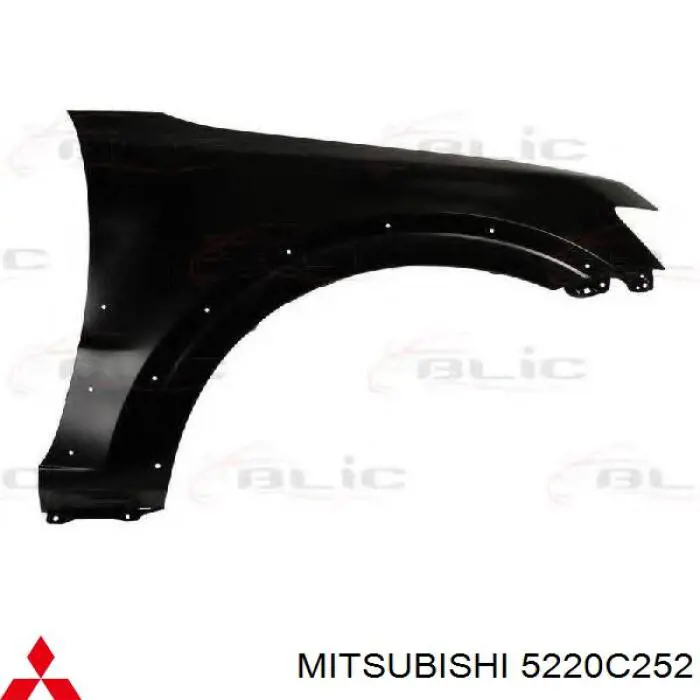 Błotnik przedni prawy Mitsubishi 5220C252 cena, od 104,68 USD