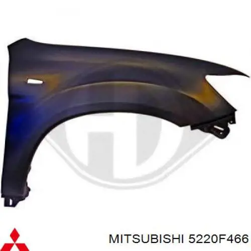 Błotnik przedni prawy Mitsubishi 5220F466 cena, od 68,88 USD
