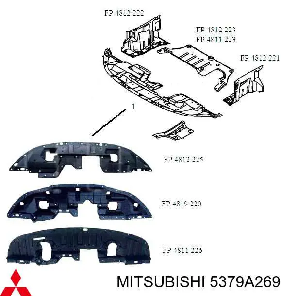 5379A269 Mitsubishi Osłona zderzaka przedniego