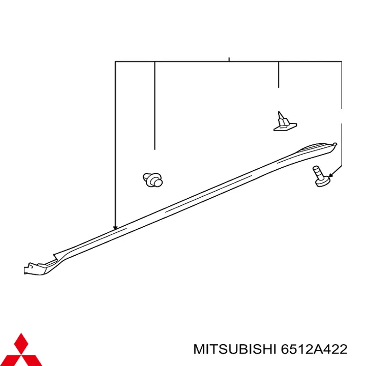 Nakładka (listwa ochronna) na próg zewnętrzna prawa Mitsubishi Outlander 3 (GF, GG)