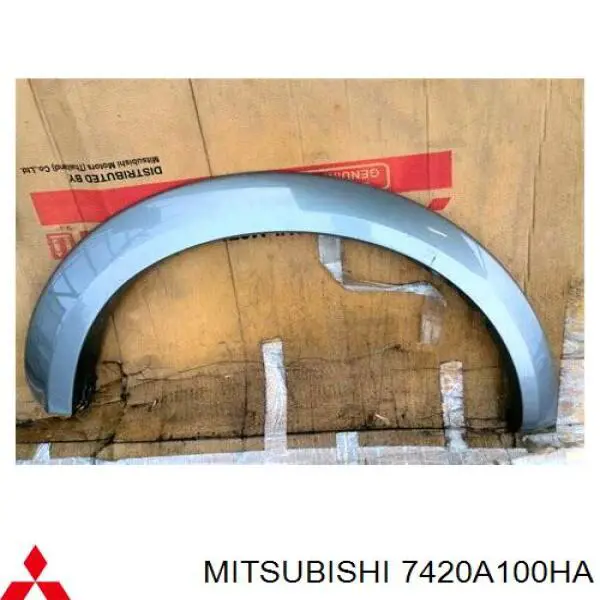 Do koszyka 7420A100HA Mitsubishi Poszerzenie (nakładka) reperaturki błotnika przedniego prawy