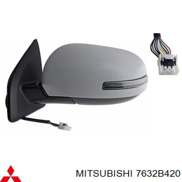 Lusterko wsteczne prawe Mitsubishi 7632B420 cena, od 277,17 USD