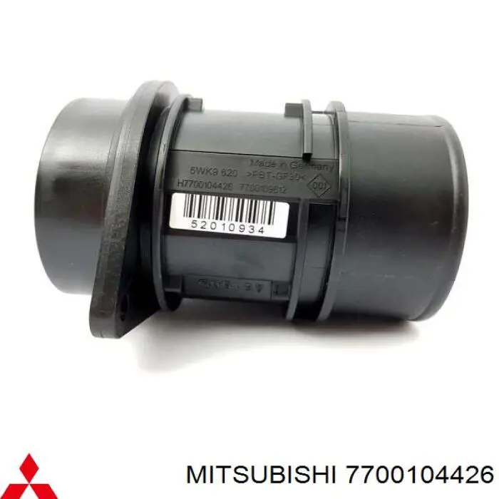 Do koszyka 7700104426 Mitsubishi Czujnik przepływu powietrza, przepływomierz powietrza M.A.F.