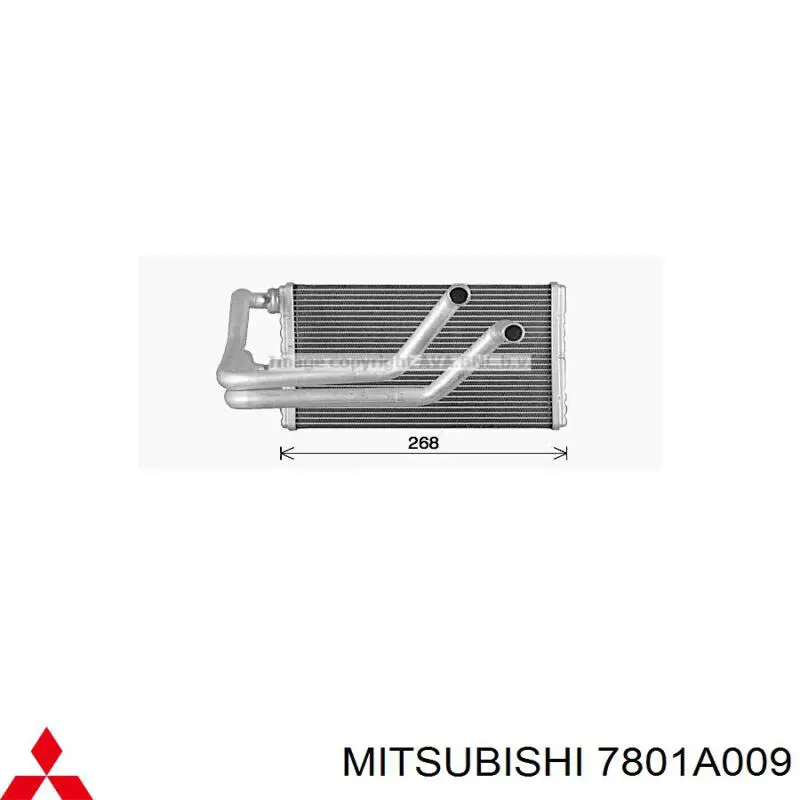 7801A009 Mitsubishi Chłodnica nagrzewnicy (ogrzewacza)