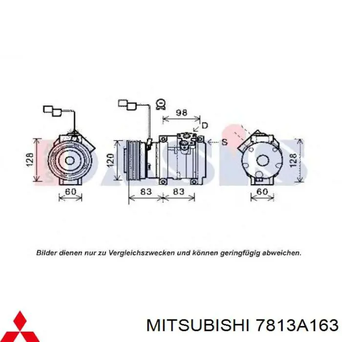 Sprężarka klimatyzacji Mitsubishi 7813A163 cena, od 386,14 USD