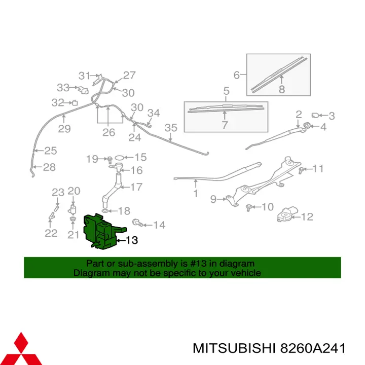 8260A241 Mitsubishi Zbiorniczek spryskiwacza szyb