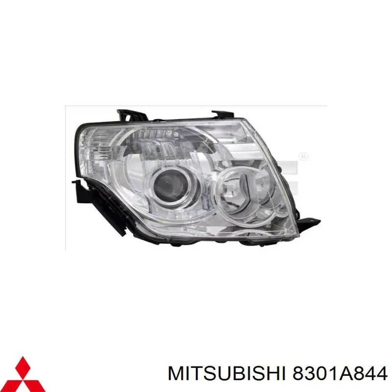 Do koszyka 8301A844 Mitsubishi Reflektor prawy