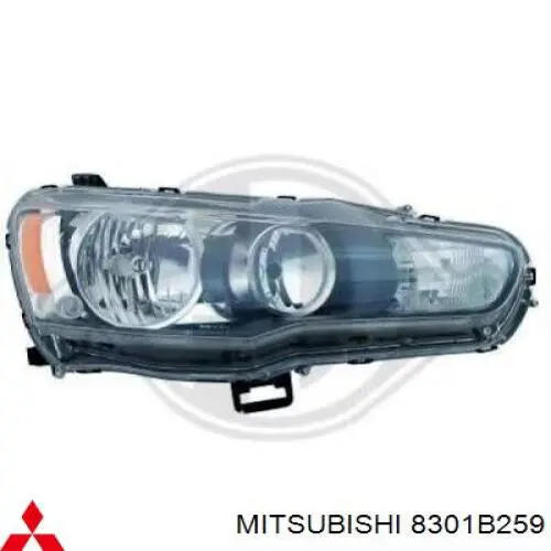 Reflektor lewy Mitsubishi 8301B259 cena, od 120,19 USD