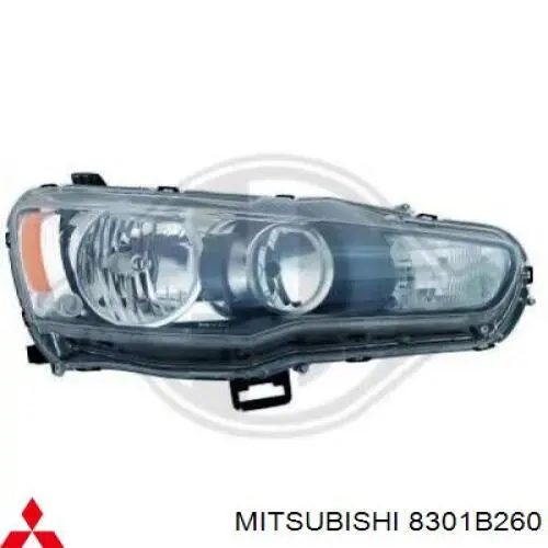 Reflektor prawy Mitsubishi 8301B260 cena, od 120,19 USD