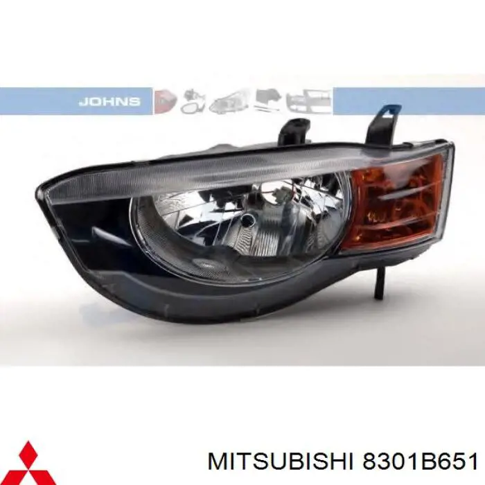 Reflektor lewy Mitsubishi 8301B651 cena, od 223,17 USD