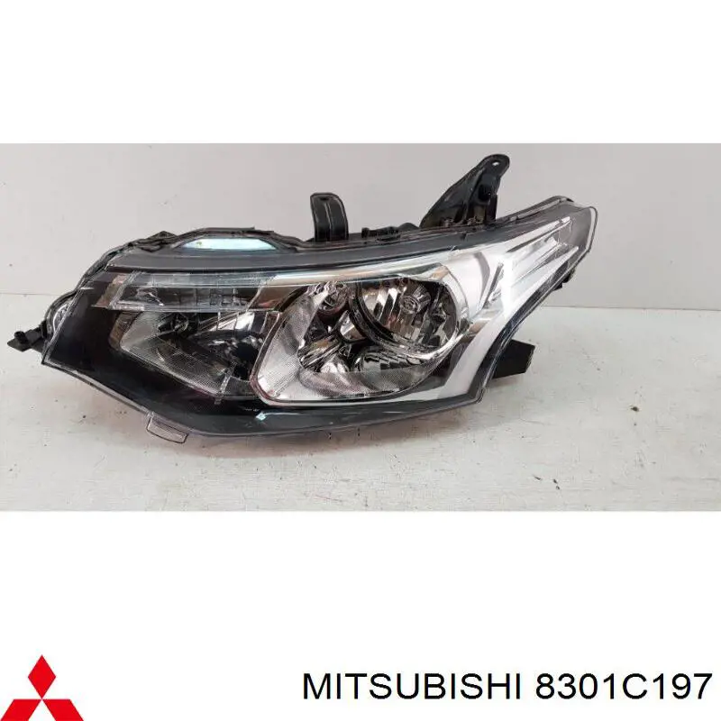 Do koszyka 8301C197 Mitsubishi Reflektor lewy