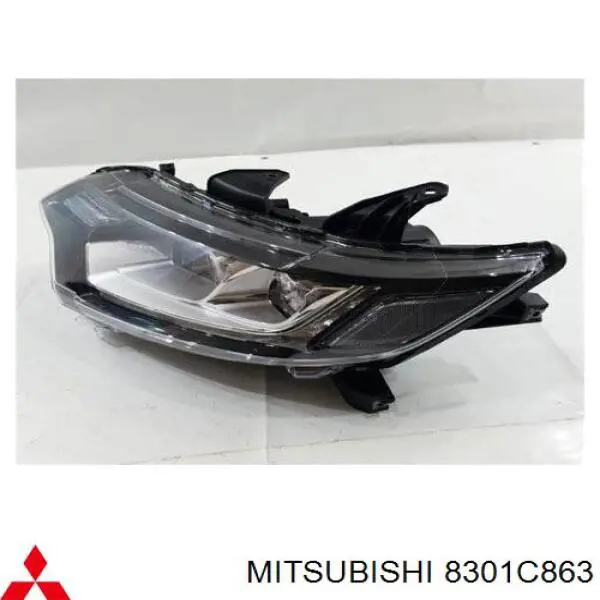 Reflektor lewy 8301C863 Mitsubishi