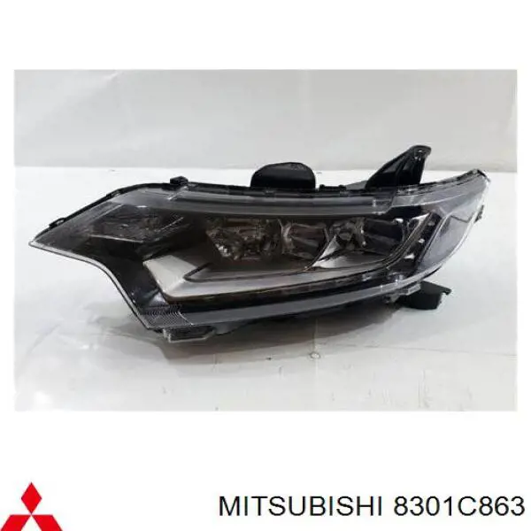 Reflektor lewy 8301C863 Mitsubishi