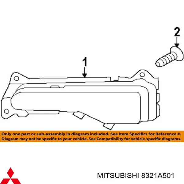 Do koszyka 8321A501 Mitsubishi Lampa przeciwmgielna lewa