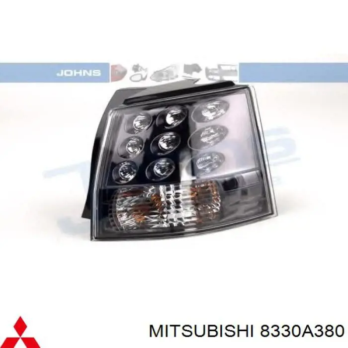 Lampa zespolona tylna prawa zewnętrzna Mitsubishi 8330A380 cena, od 132,80 USD