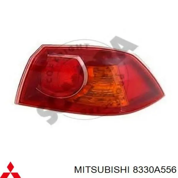 Do koszyka 8330A556 Mitsubishi Lampa zespolona tylna prawa zewnętrzna