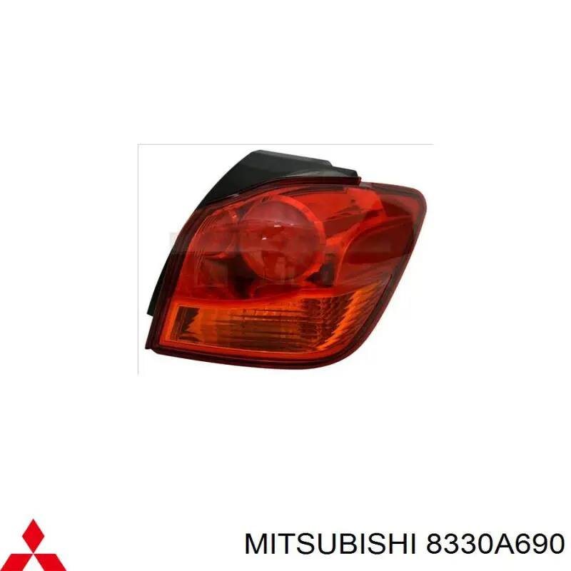 Lampa zespolona tylna prawa zewnętrzna Mitsubishi 8330A690 cena, od 154,00 USD