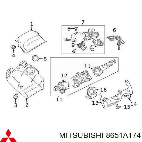 Czujnik kąta skrętu kierownicy Mitsubishi ASX SUV (GA) (2010 - 2026) cena, od 56,69 USD